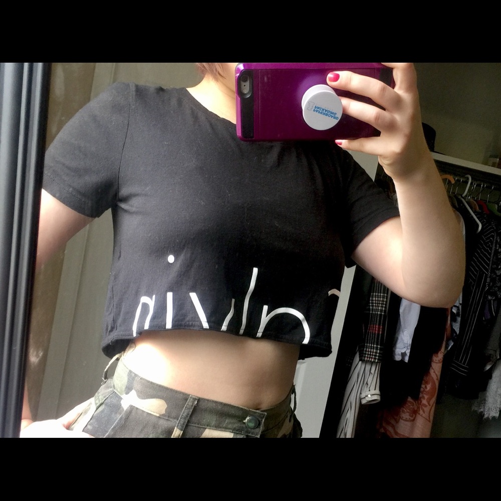 Calvin Klein Black Crop top